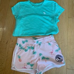 Girls Abercrombie tropical set🌺🍍